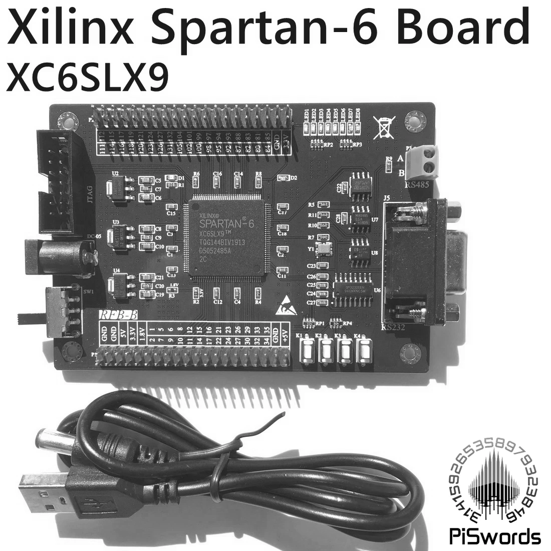 pisowrds-xilinx-spartan6-fpga-development-board-kits-module-spartan-6