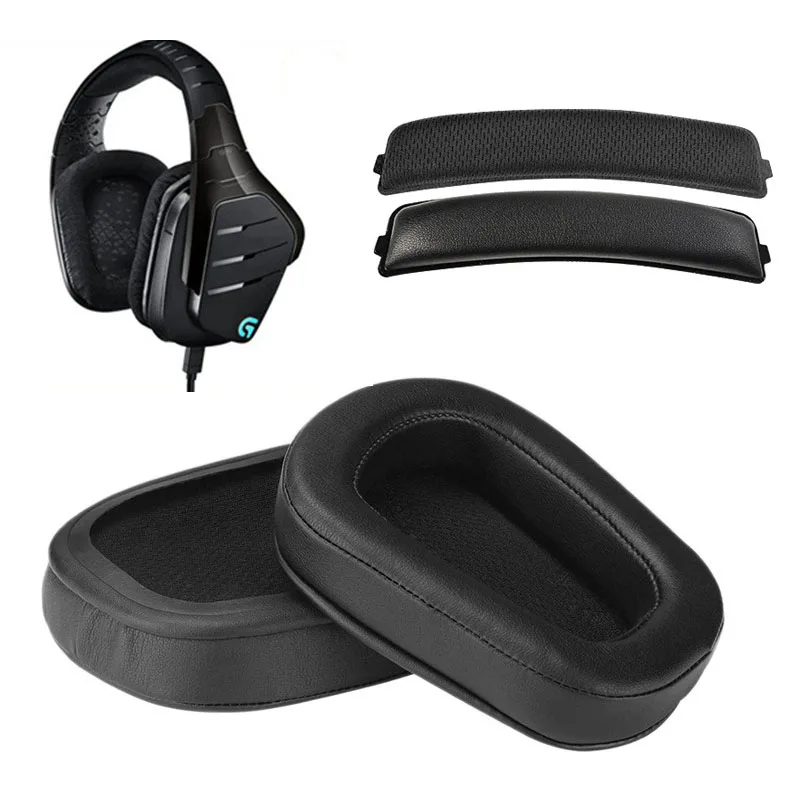 

EarPads Headband For Logitech G633 G933 G635 G633S G933S Headphones Replacement Foam Earmuffs Ear Pads Cushion Accessories