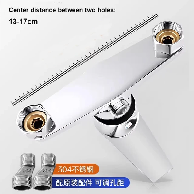 ก๊อกน้ำผสมอ่างอาบน้ำแบบผสมน้ำร้อนน้ำเย็น วัสดุโลหะผสมสังกะสี สำหรับห้องน้ำ 3