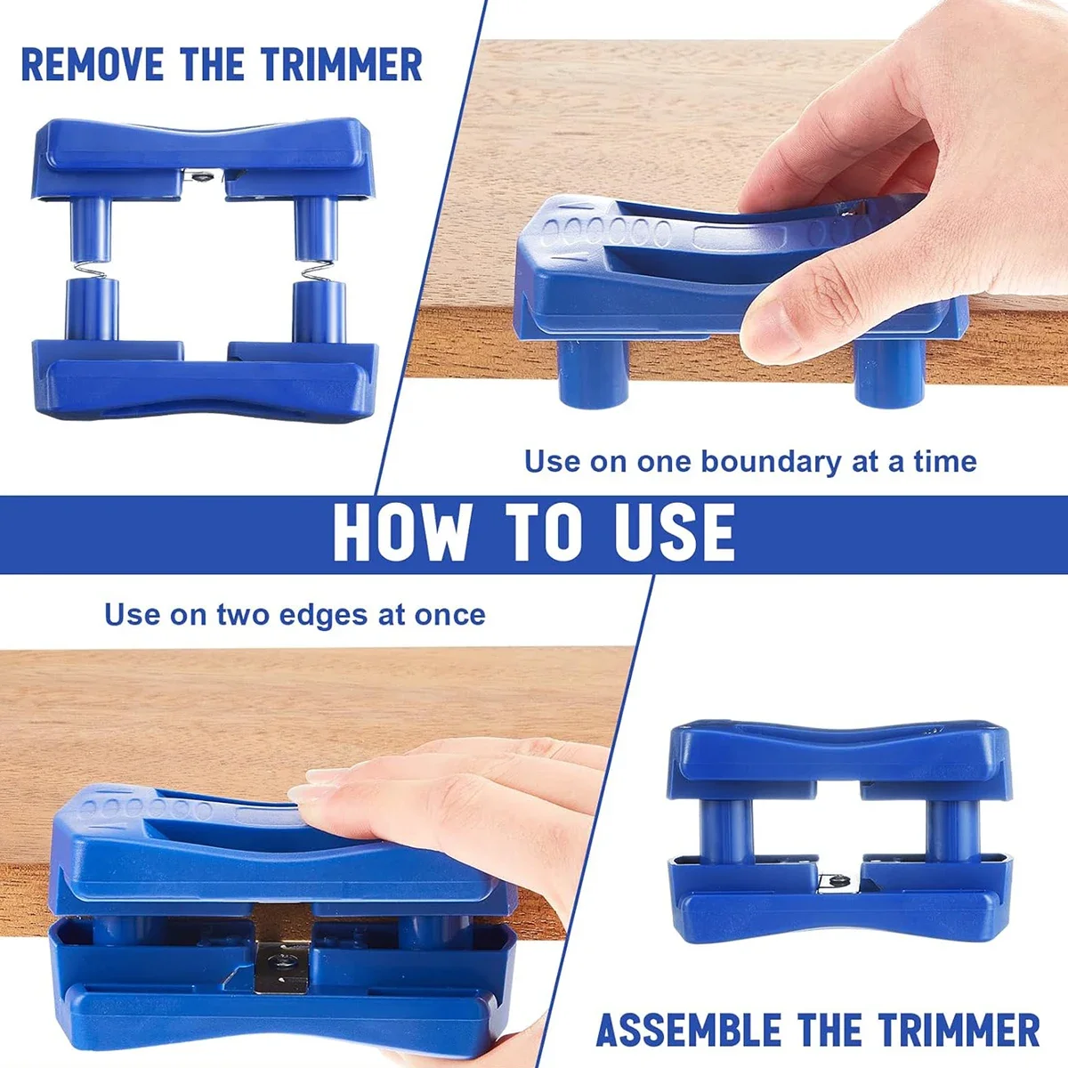 Edge Banding Trimmer Set Manual Woodworking Tool PVC Plywood Melamine Wood Cutter