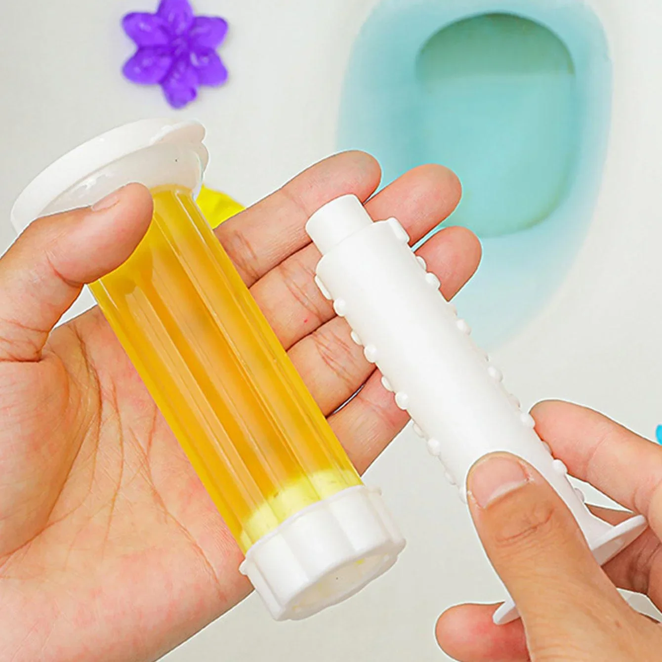 6pcs toilet cleaning printing floral toilet deodorization deodorization gel suitable for toilets bathrooms kitchens toilet deodorization gel
