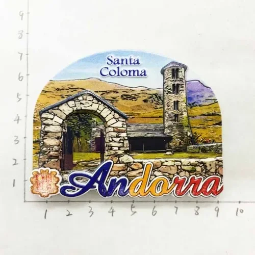Magnete Frigorifero Santuario Di Meritxell Andorra – Souvenir 3D In Poliresina, 9,7 X 6,5 Cm, Regalo Da Viaggio, Collezione Da Muro