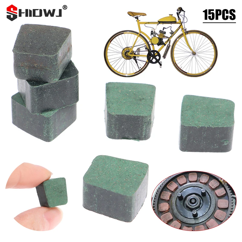 

15Pcs/Set Engine Clutch Pads Square Shape Green Engine Clutch Pad Replacement for 49cc 80cc Motorized Bicycle Accessories
