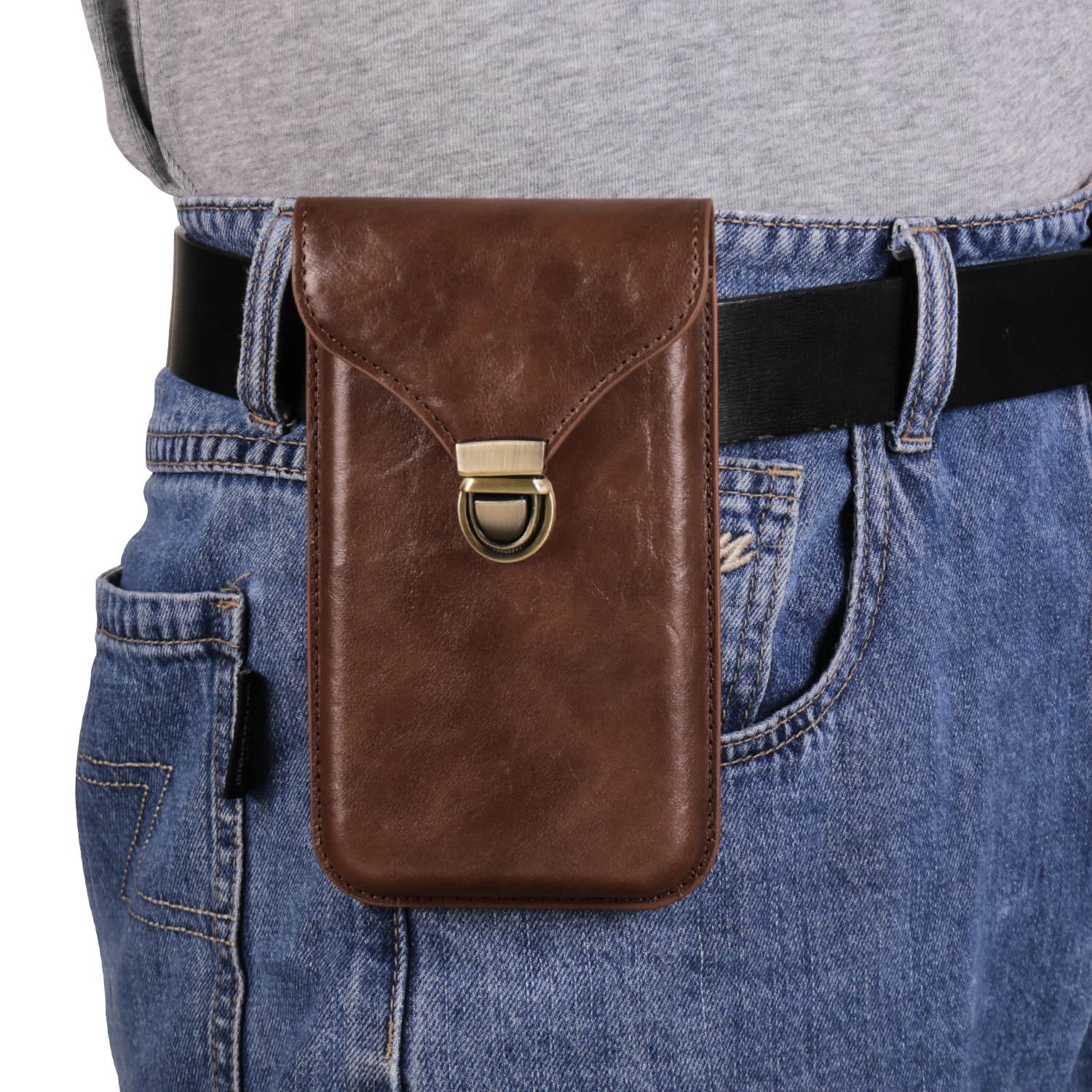 

Leather Phone Belt Clip Case Men Waist Bag For Samsung Galaxy S23 Ultra S22 Plus S21 S20 FE A24 A34 A54 A53 A73 5G Holster Pouch