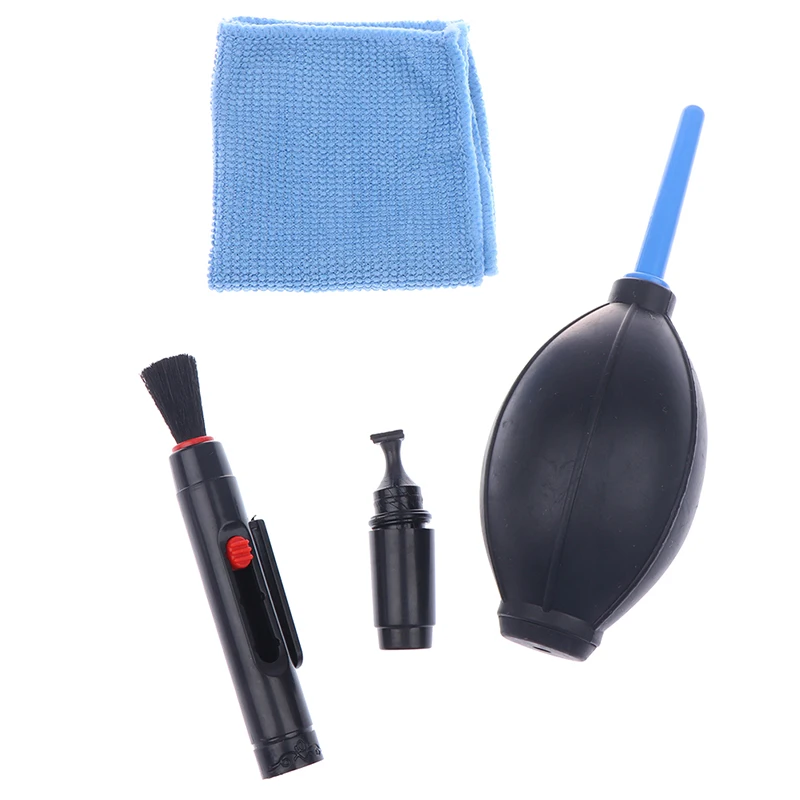 Camera Cleaning Kit 1Set Dust Cleaner Lens Clean Brush Pen Wipes Fuliginous Air Blower Kit For Canon Sony Spirit Warm Shoe Lens