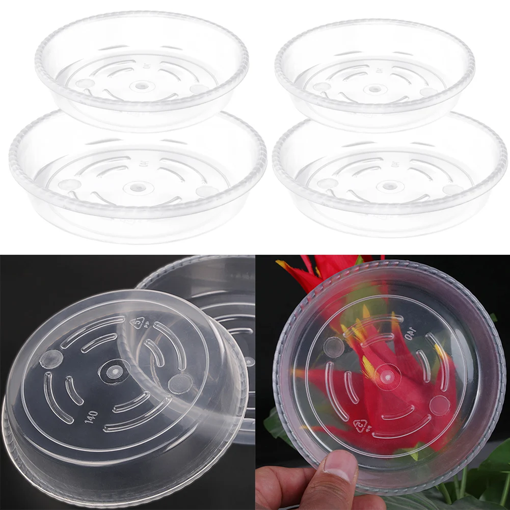 For Indoor & Outdoor Potted Plants Plant Saucers Transparent Color 10 Inches 12 Inches 6 Plant Saucers Plastic