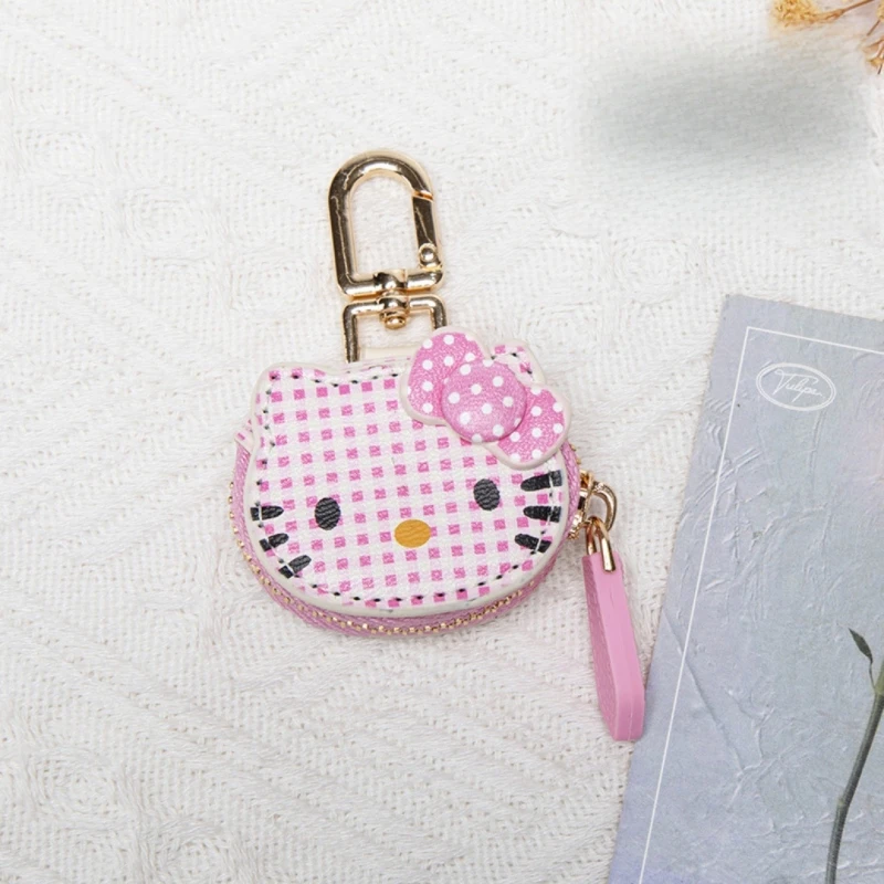 Hello Kitty Key Chain Cartoon Leather Bag Keychain Pendant Fashion Clothing Accessories Birthday Gift