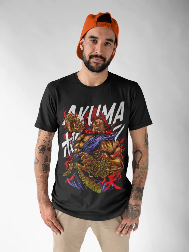 Akuma Gouki Graphic Tee - Karate and Video Games Fighting Shirt