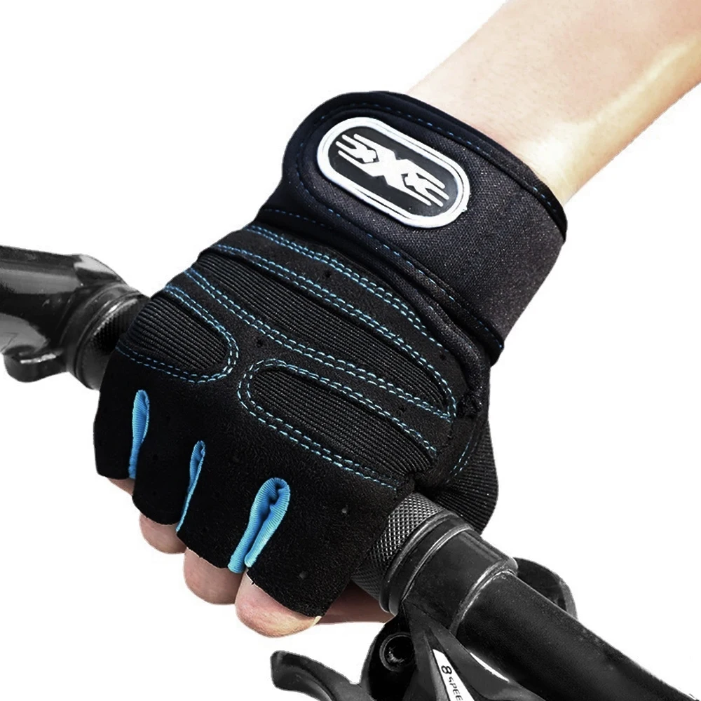 Gym Fitness Gloves Women Men Half Finger Cycling Bicycle Motorcyclist Gloves Weightlifting Yoga Sport Training Fingerless, cycling gloves,gym gloves