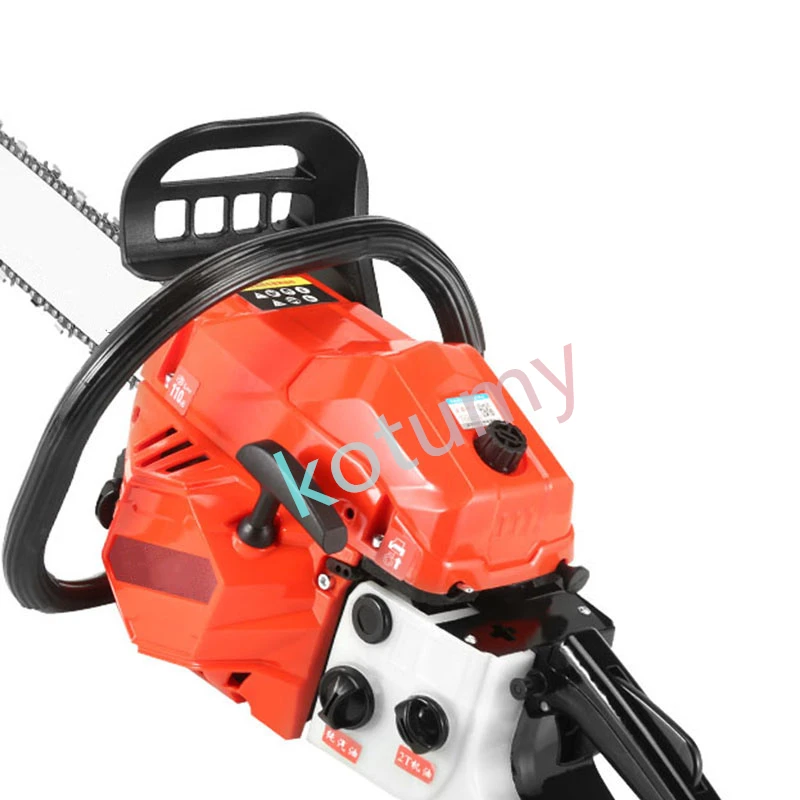 공랭식 가솔린 체인 톱 기계, 목재 절단 목공 도구, 4 스트로크, 88.8KW 98CC 핸들, 23800rpm
