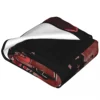 Hazbin Hotels Alastor Knitted Blanket Flannel Super Warm Throw Blankets for Outdoor Travel Bed Rug 4