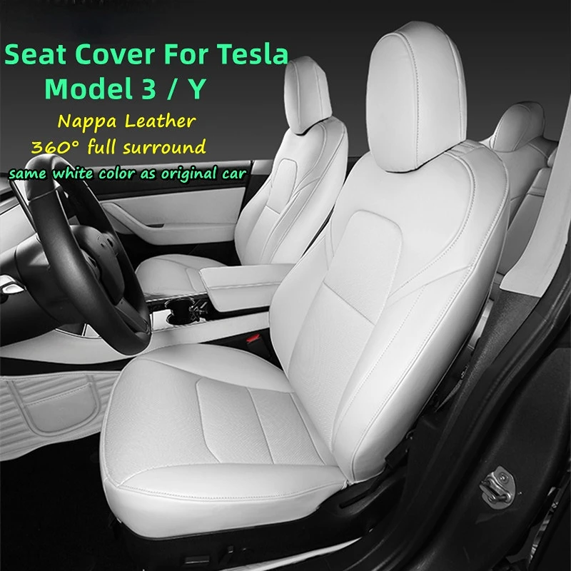 For Tesla Model 3 Y Seat Cover Customization Nappa Leather Half Full  Surround Wholesale Price Car Modified Interior Accessories - AliExpress