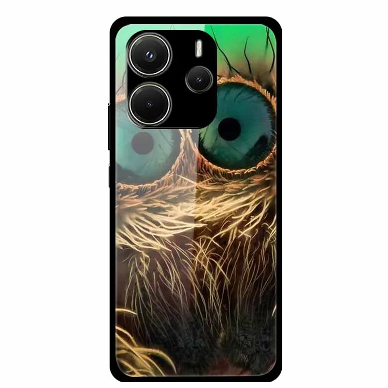 Luxury Tempered Glass Hard Back Phone Case Cover