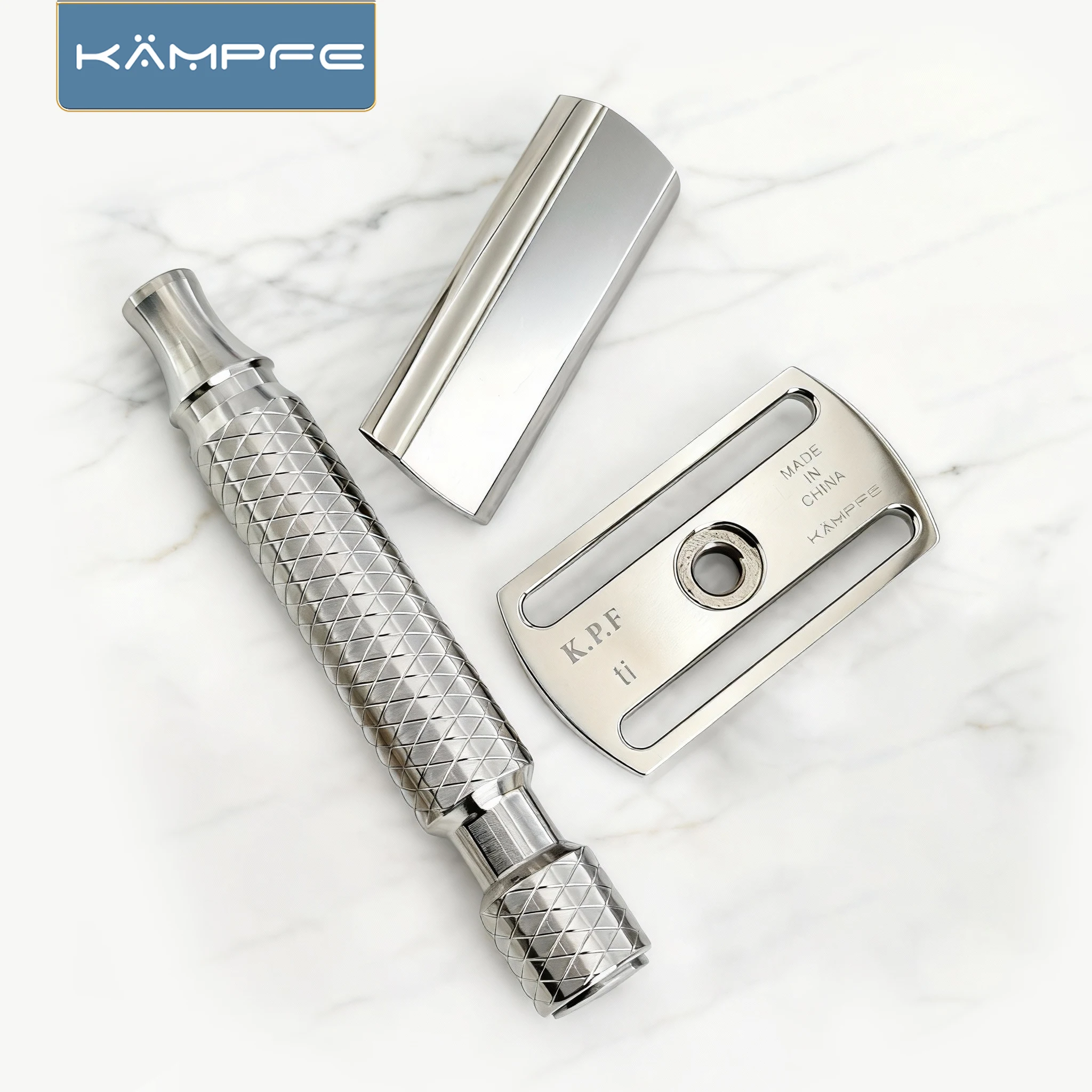 KAMPFE CNC 정밀 가공 티타늄 합금 남성용 면도기 남자친구 선물 안전 면도기