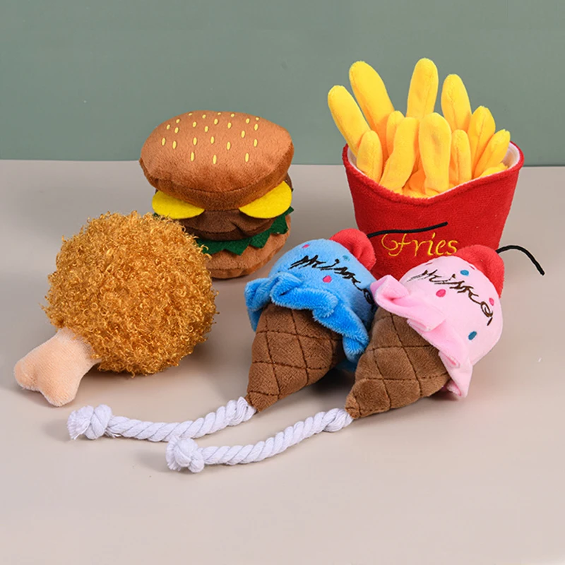 Peluche Hamburger McDog sonore grinçante pour petit chiens