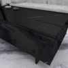 Marble rectangular living room coffee table, black modern side table, modern high gloss elegant waiting area central table 6