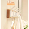 Solid Wood Wall Mounted Hangers for Bathroom, Coat Hooks, Keys, Hats, Robe, Towels, Bags, Storage Hook, Save Space 2
