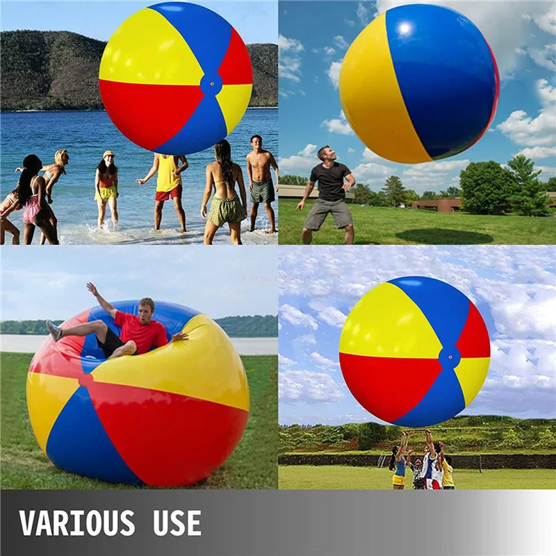 100/200cm Giant Inflatable Pool Beach Thickened Pvc Sports Ball Outdoor Water Games Party Children's Toy Balloon 3
