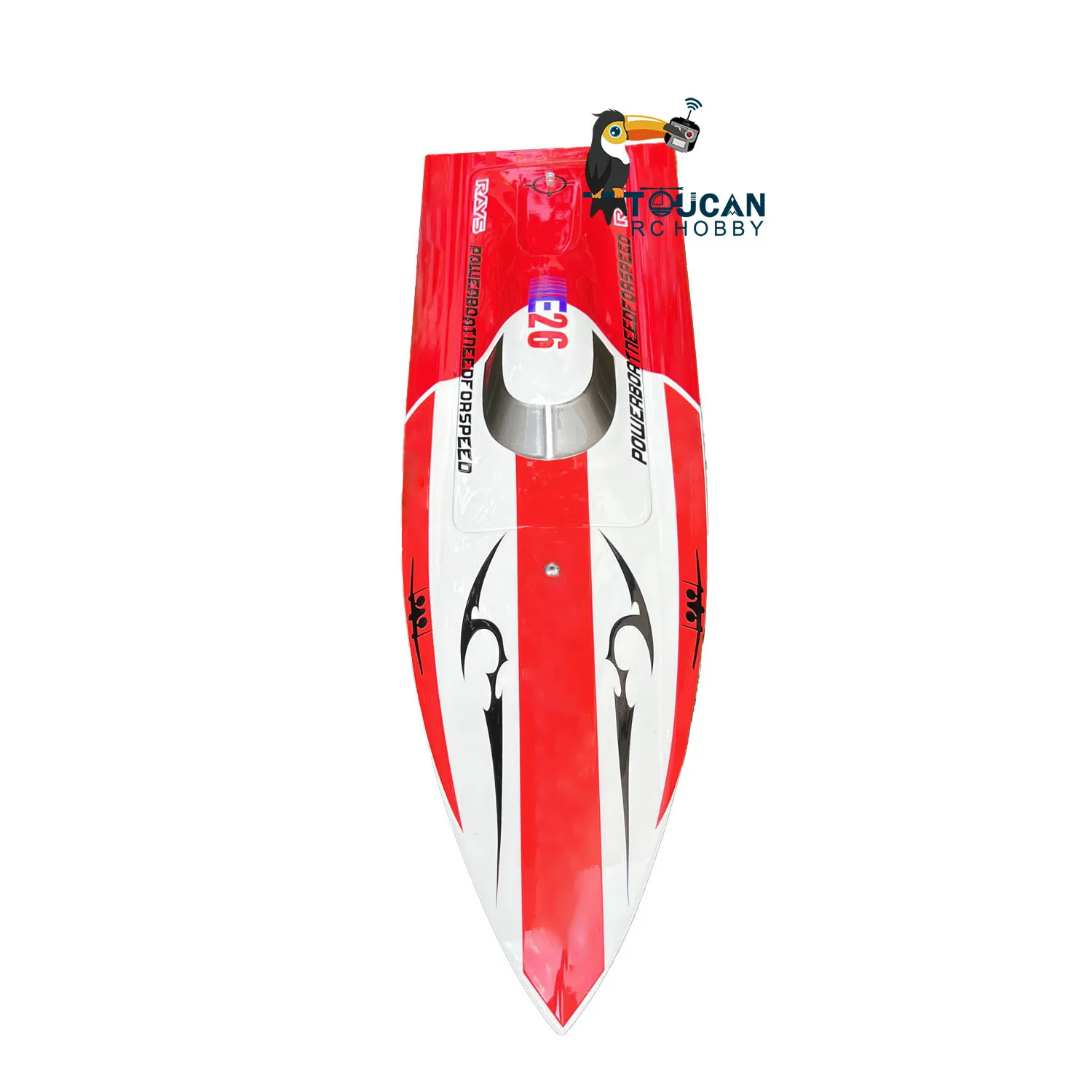 DT E26 Prepainted Electric Racing Boat Radio Control High-speed Boat KIT Hull for Advanced Player Toys Gifts Model TH02632-SMT7 2