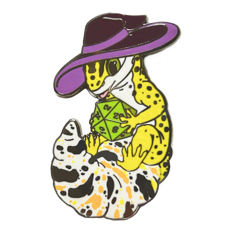 

Красивая желтая булавка в виде ящерицы от продавца, фантастическое существо на таинственной стороне, черный никелевый металлический значок для влюбленных, подарок