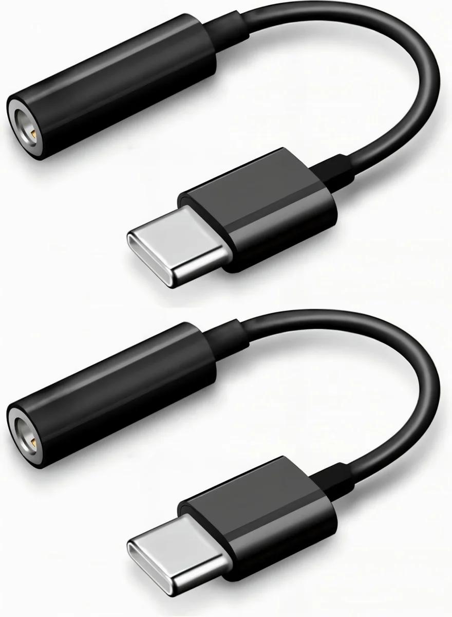 USB Type C to 3.5mm Earphone Adapter and Audio Converter