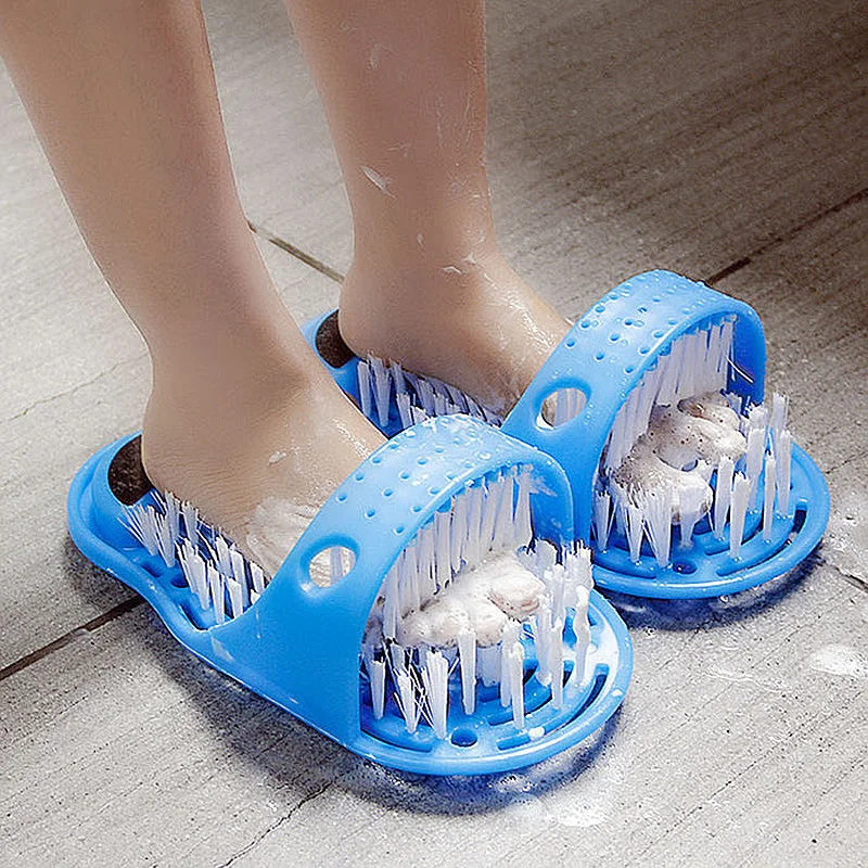 Baby Brush Body Brush 1pcs Foot Clean Brush Bathroom Massage Plastic Slippers Anti-scratch Baby Bath Shoes Sucker
