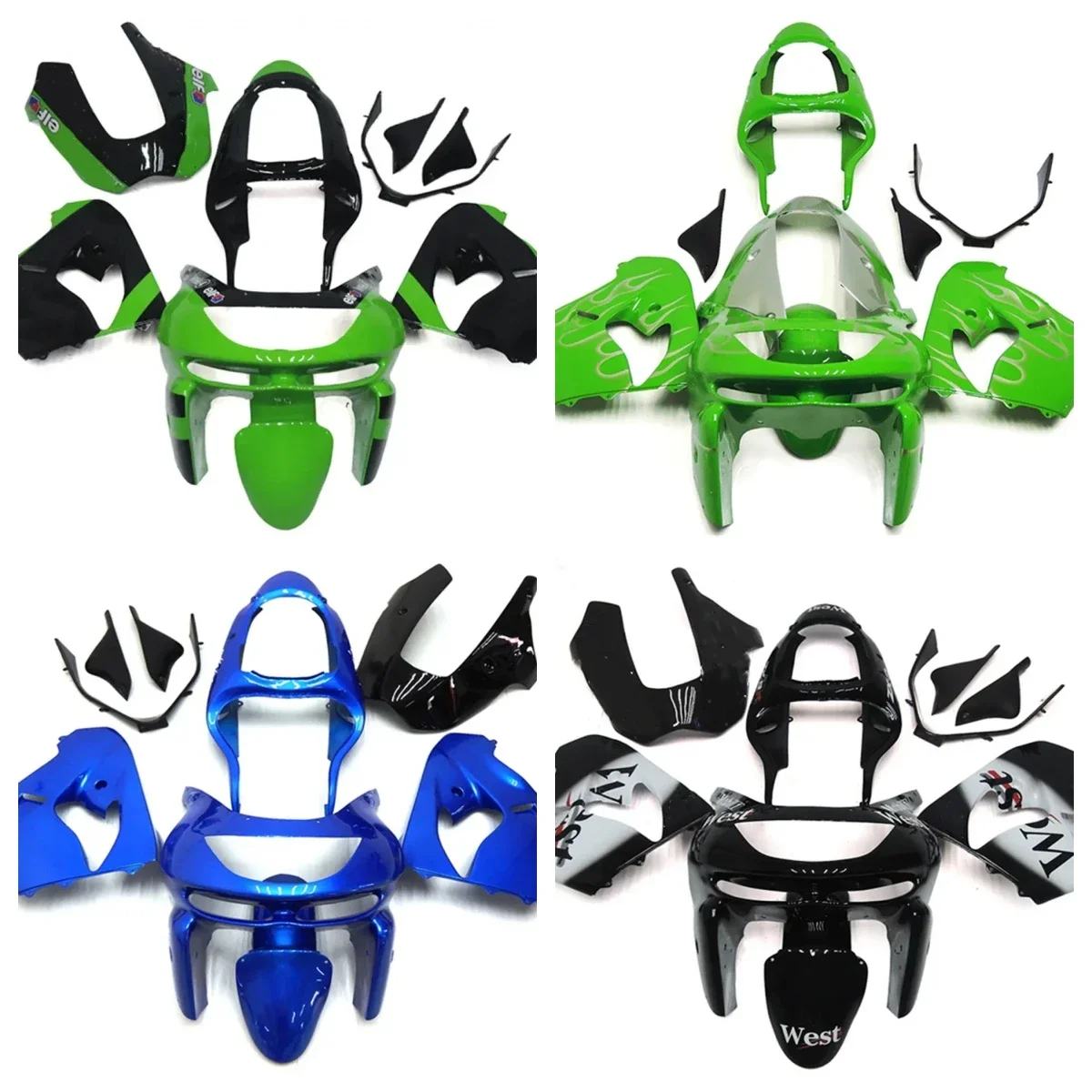 

For Kawasaki ZX9R ZX 9R ZX-9R 1998 1999 Motorcycle New Fairing Kit ABS Plastic Injection Body Full Bodykits Accessories