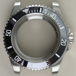 Luxury 40mm Men's Watch Case - 316L Stainless Steel, Premium Design for Miyota 8215 (Glass bottom cover 1)