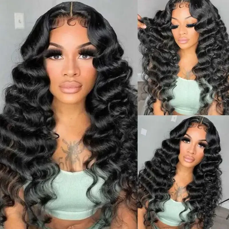 13x4 13x6 HD Loose Deep Wave Frontal Wigs 40 42 Water Deep Curly Lace Front Human Hair Wigs Remy 5x5 Gluless Wig Human Hair