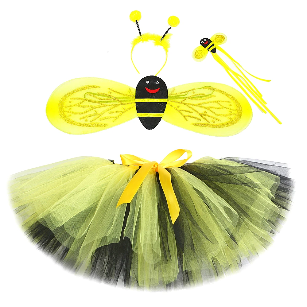 Honeybee Tutu Skirt Outfit for Baby Girls Birthday Halloween
