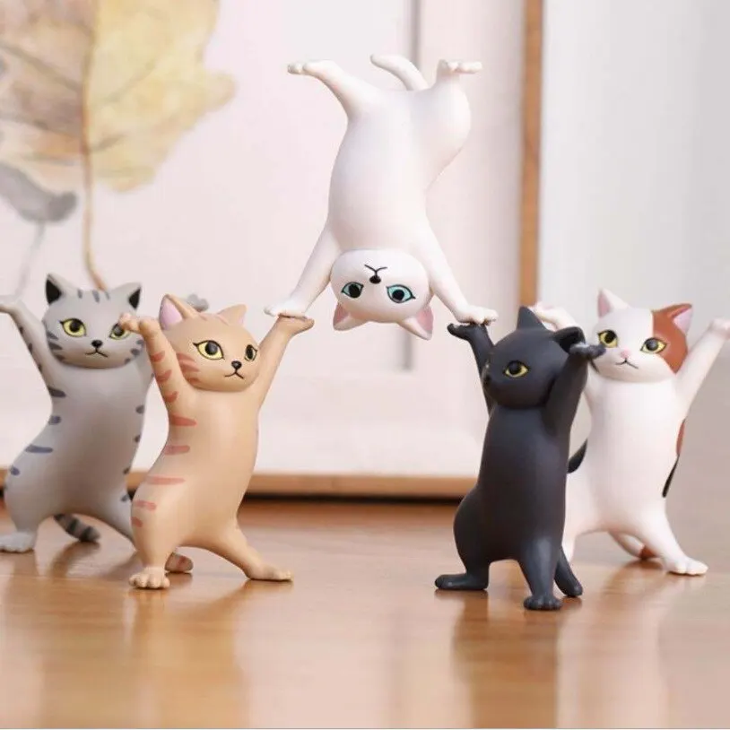 Dancing Cat Figure Decoration 5 Models