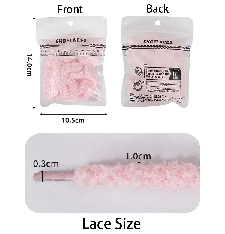 Casual Schnürsenkel 1CM Breite Runde Seil Schnürsenkel Herbst Flauschige Schnürsenkel Turnschuhe 80/100/120/140/160CM Schnürsenkel Zubehör 1 Paar – Detail 2