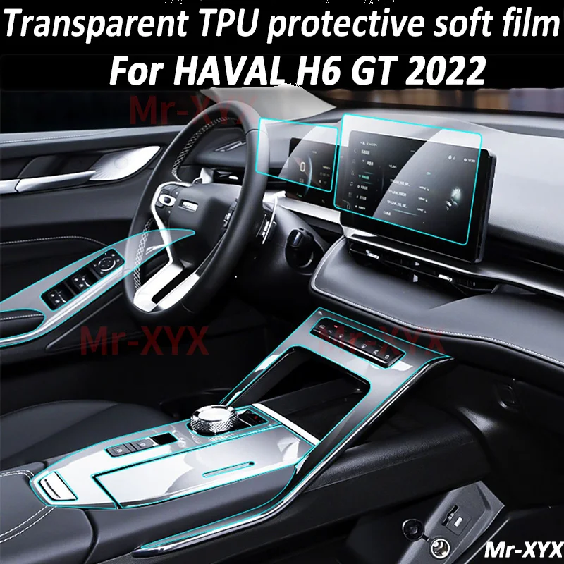 

For HAVAL H6 GT 2023 2022 Gearbox Panel Navigation Automotive Interior Screen Protective Film TPU Anti-Scratch Sticker Protect