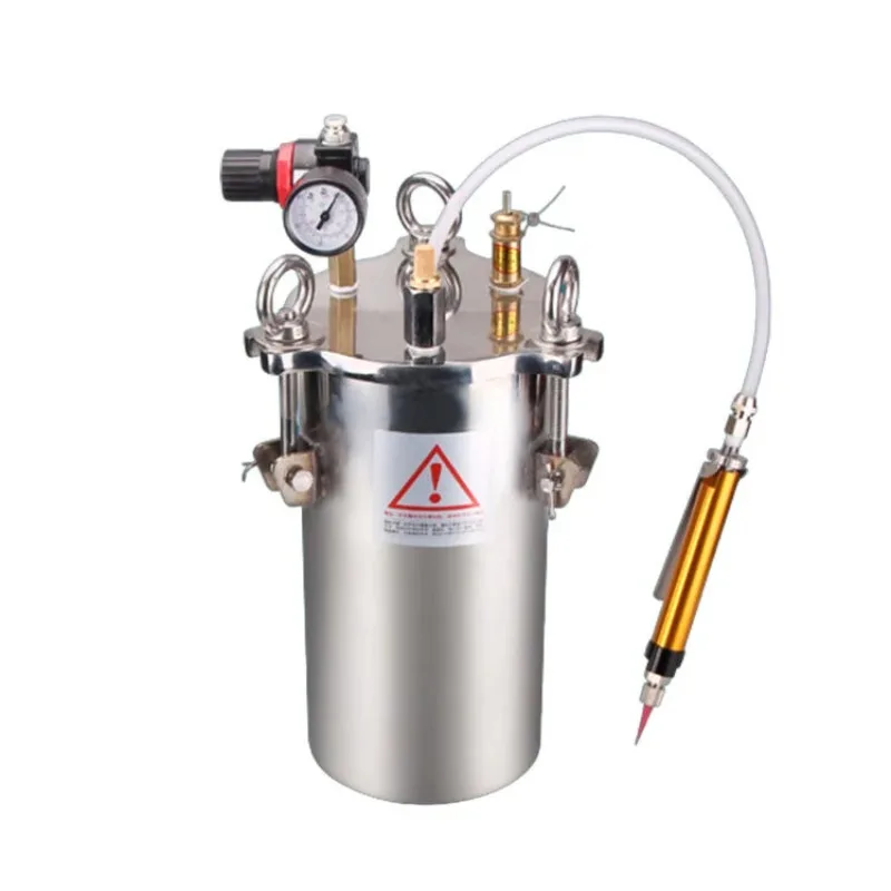 

2L 304 Stainless Steel Fluid Glue Adhesive Dispensing Pneumatic Valve Big Flow With Stainless Carbon Steel Pressure Tank