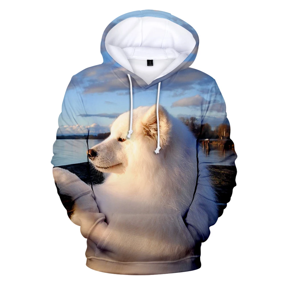 

2023 New Fashion Samoyed Wolf 3d Printed Hoodie Casual Boys Girls Sweatshirt Harajuku Fall and Winter Hoodie