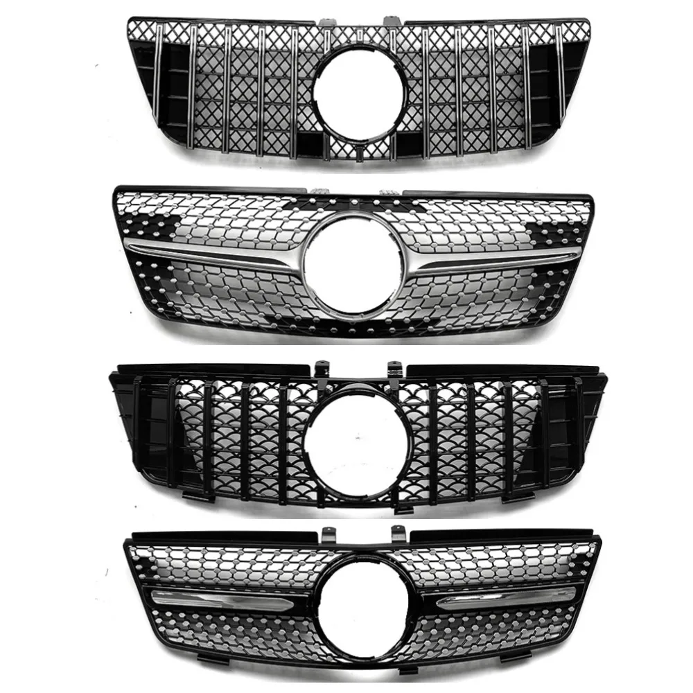 메르세데스-벤츠 ML 클래스 W164 용 전면 흡기 그릴 레이싱 그릴 2005-2008 2009-2011 ML320 ML300 ML400 ML500 ABS TuningKIT