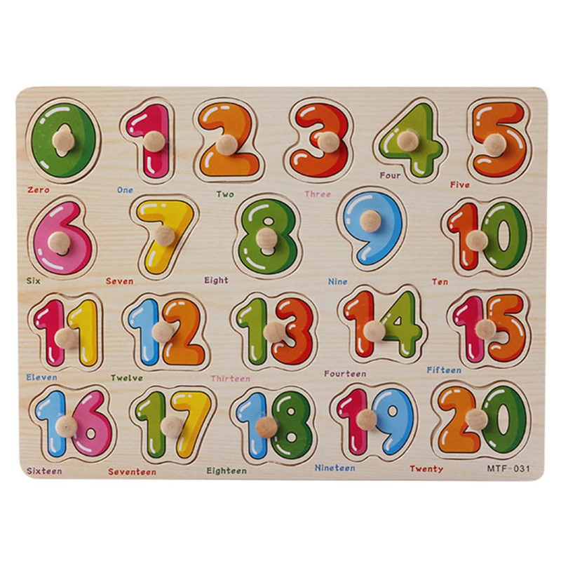 Baby Toys Montessori Wooden Puzzles Children Toys Hand Grab Board Animals Cognition Learning Educational Toys For Kids 1-3 Years