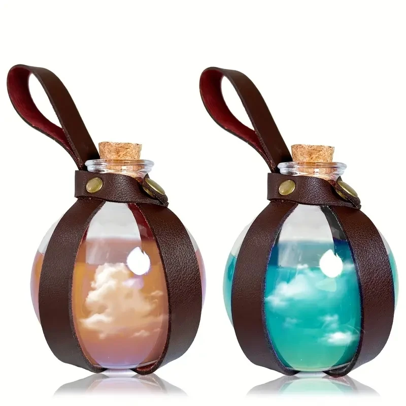 르네상스 중세 기사 바이킹 마술 병 PU 가죽 할로윈 코스프레 코스튬 소품, Larp 파티 공연 액세서리