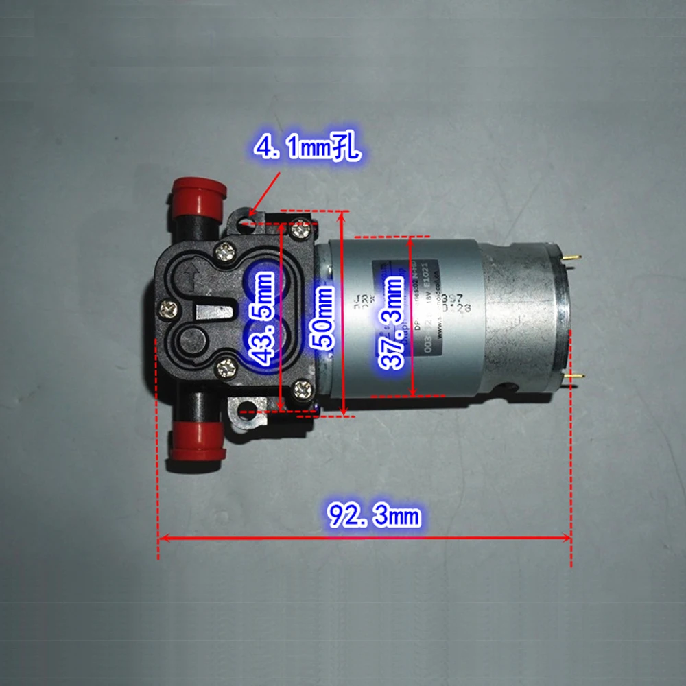 555 모터 다이어프램 고압 펌프, 물총 저장 자급식 펌프, 8bar 압력, 150ml/분, 12-24V