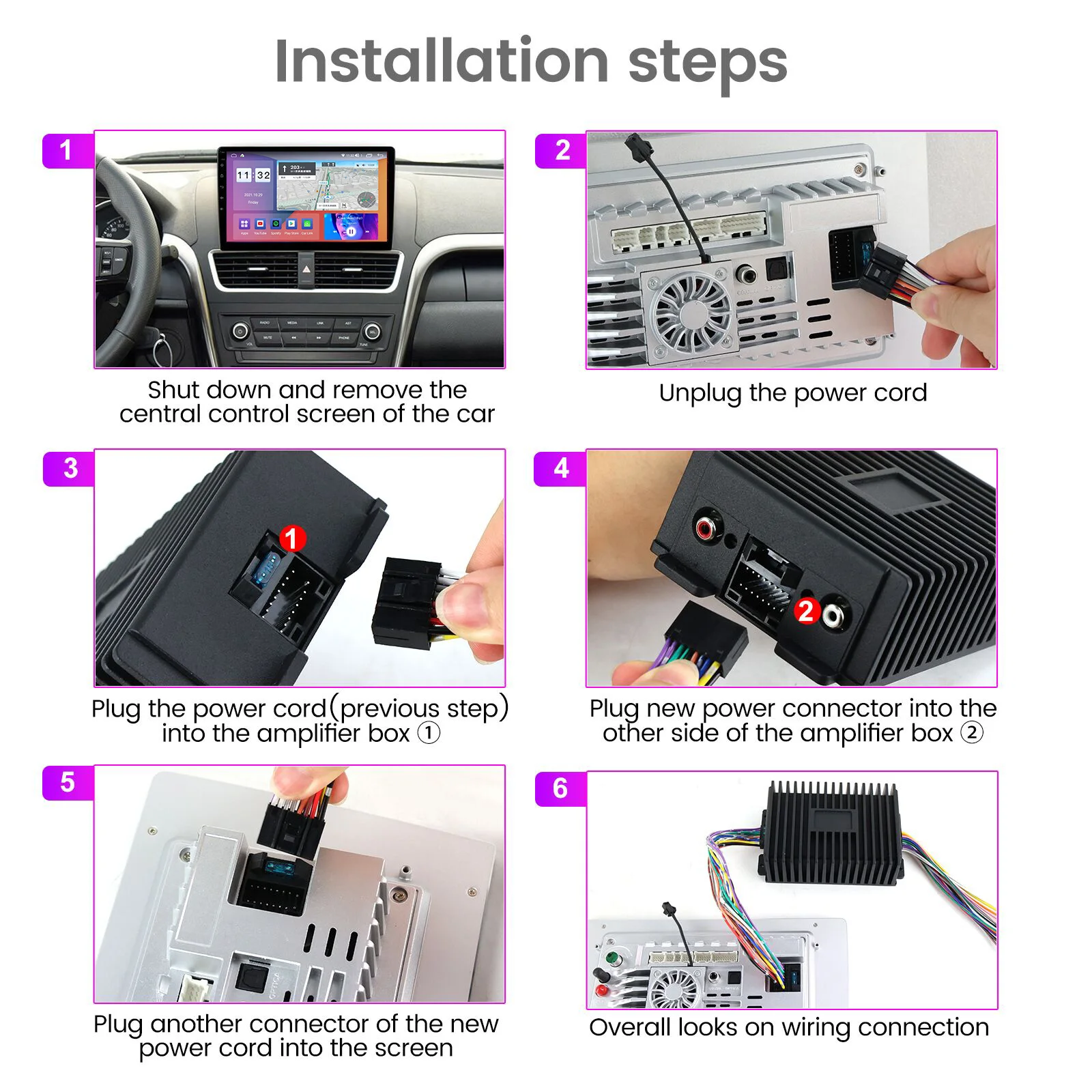 stock Car Audio Processor DSP Amplifier Universal Android Car Radio