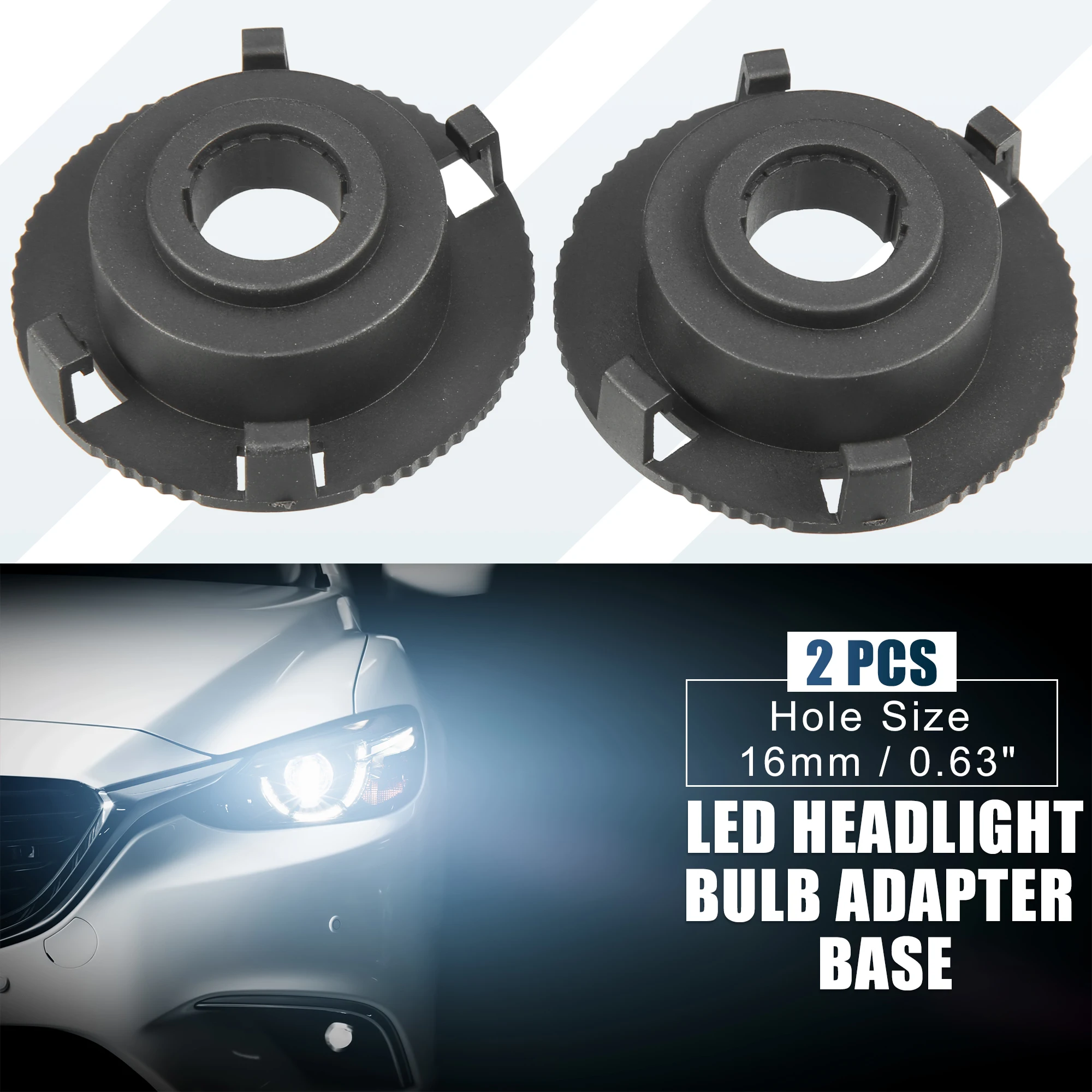 Demo of New Custom Designed H7 LED Headlight Adapter Clips - HOW TO Install  on a 2017 Kia Sedona 