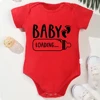 Baby Loading...Pregnancy Announcement Onesie Cotton Fine Gift Newborn Clothes Aesthetic Popular Cute Infant Boy and Girl Romper 2