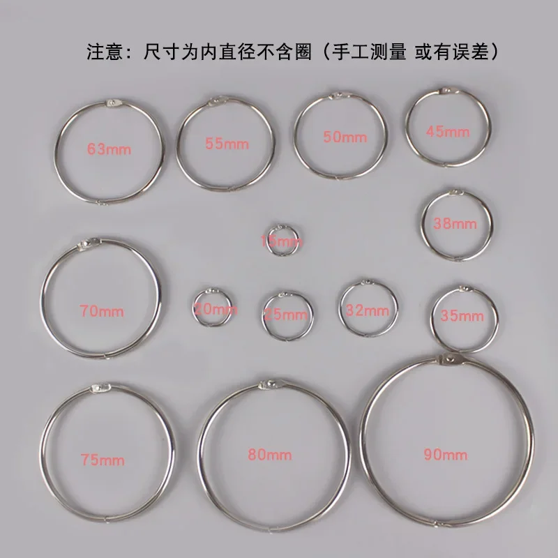 Metal Ring Binder 10pcs Metal Ring Binder 20mm for DIY Office Book Paper