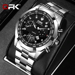Elegant Men's Quartz Chronograph Watch - Waterproof with Luminous Display and Calendar Window - Yes (Coffee)