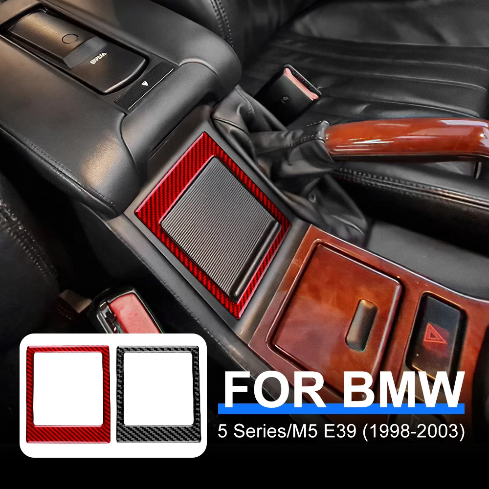 For BMW 5 Series M5 E39 1998-2003 Car Accessories Central Console Panel  Cupholder Carbon Fiber Stickers Sticker Decoration - AliExpress