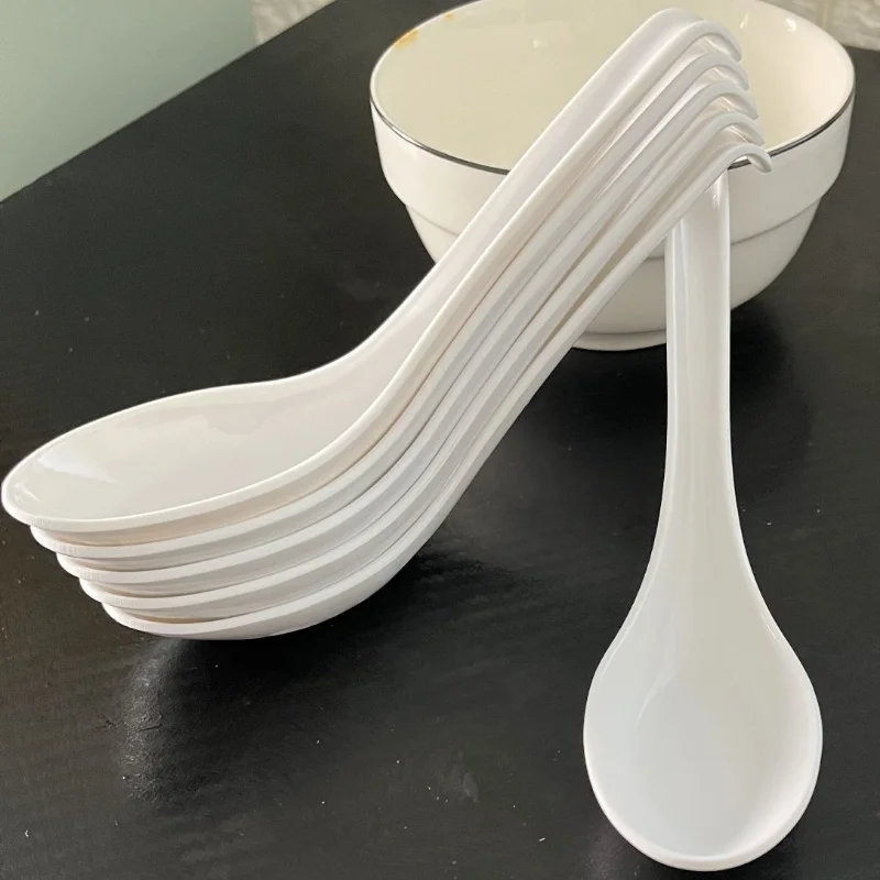 Soup Spoon 5pcs Japanese for Rice Ramen Wonton Dumplings Kitchen Cutlery
