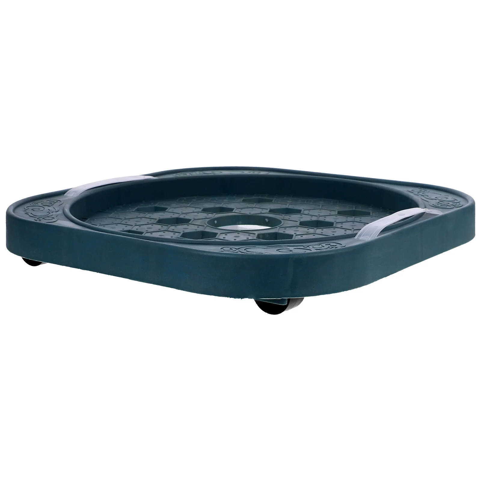 

1Pc Round Gas Tank Tray Durable Can Stand Can Holder with Movable Wheels