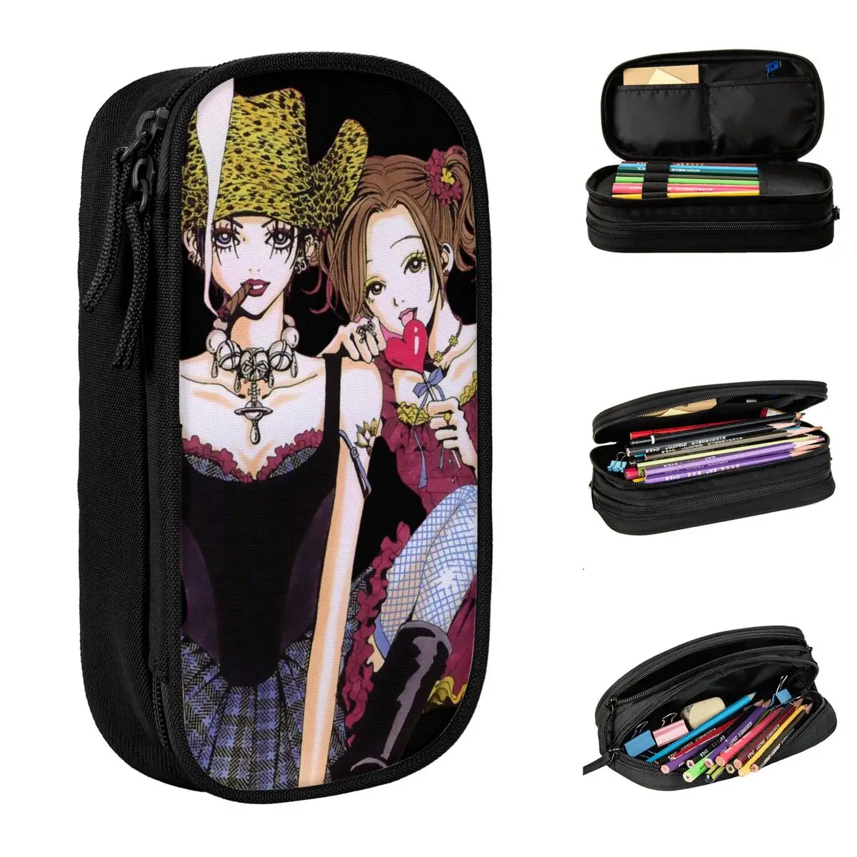 

Lovely Nana Osaki Pencil Cases Anime Pencil Box Pen Box for Student Big Capacity Pencil Bags Office Zipper Stationery