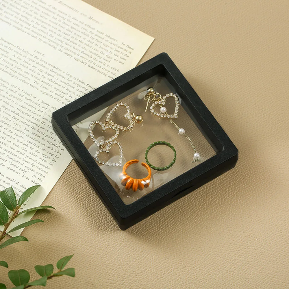 10 PCS Colorful Jewelry Travel PE Film Storage Box Suspension Transparent Display Rings Necklace Bracelet Coin Organizer 3D Bag