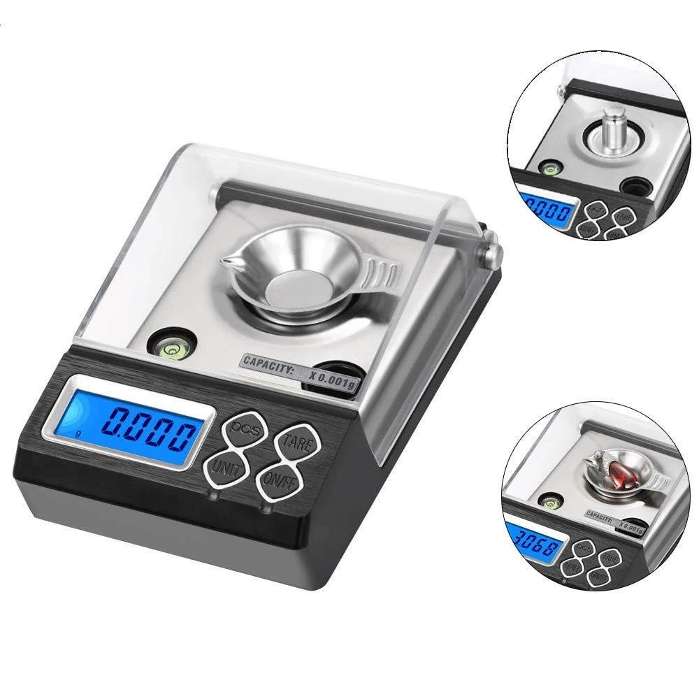 

20g/50g 0.001g LCD Digital Jewelry Scales Precision Diamond Laboratory Weight Balance Medicinal Electronic Scale